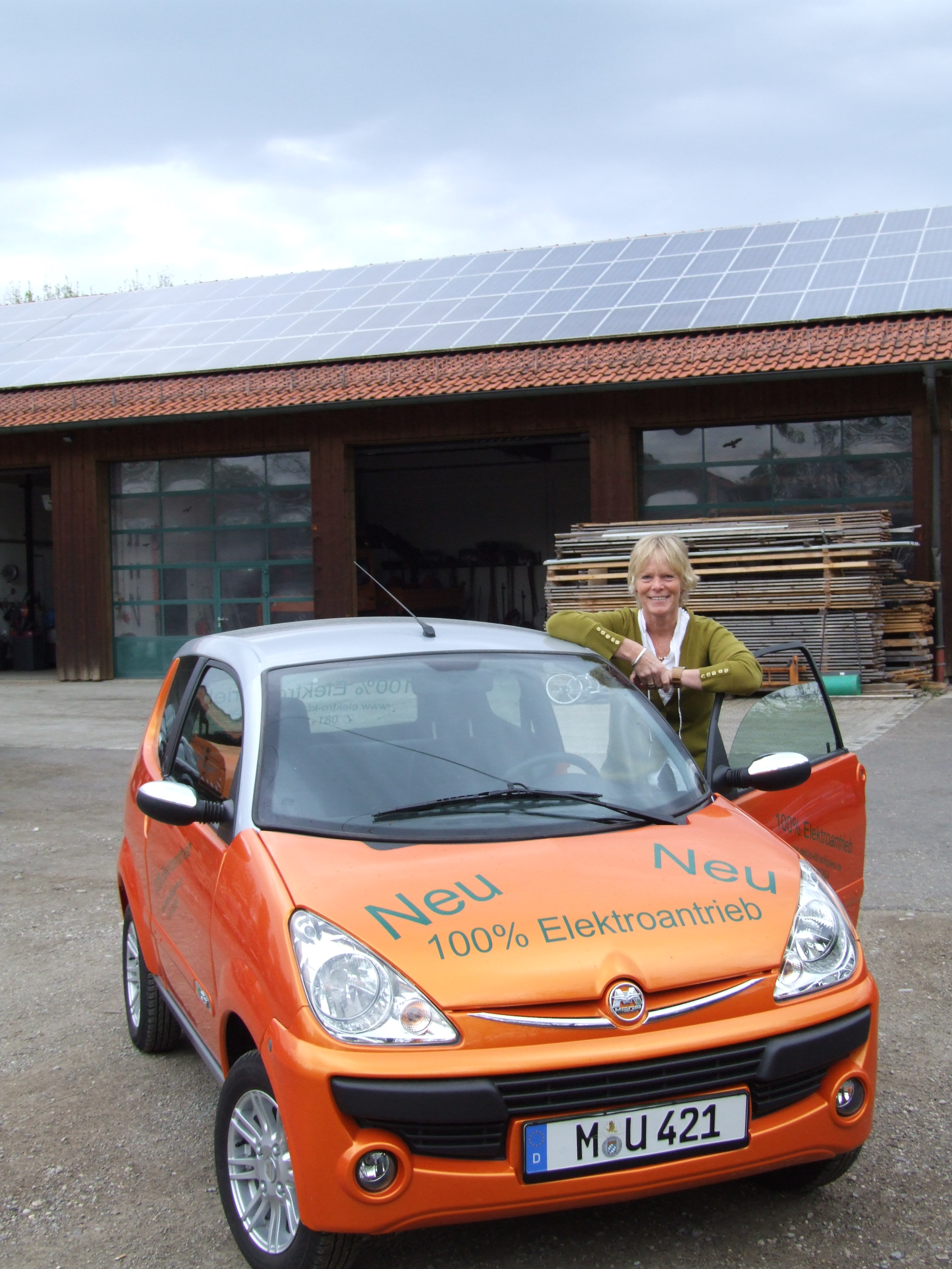 erste B&uuml;rger-Solaranlage und mein 
E-Auto